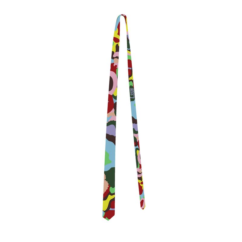 Digital Acid Skinny Tie