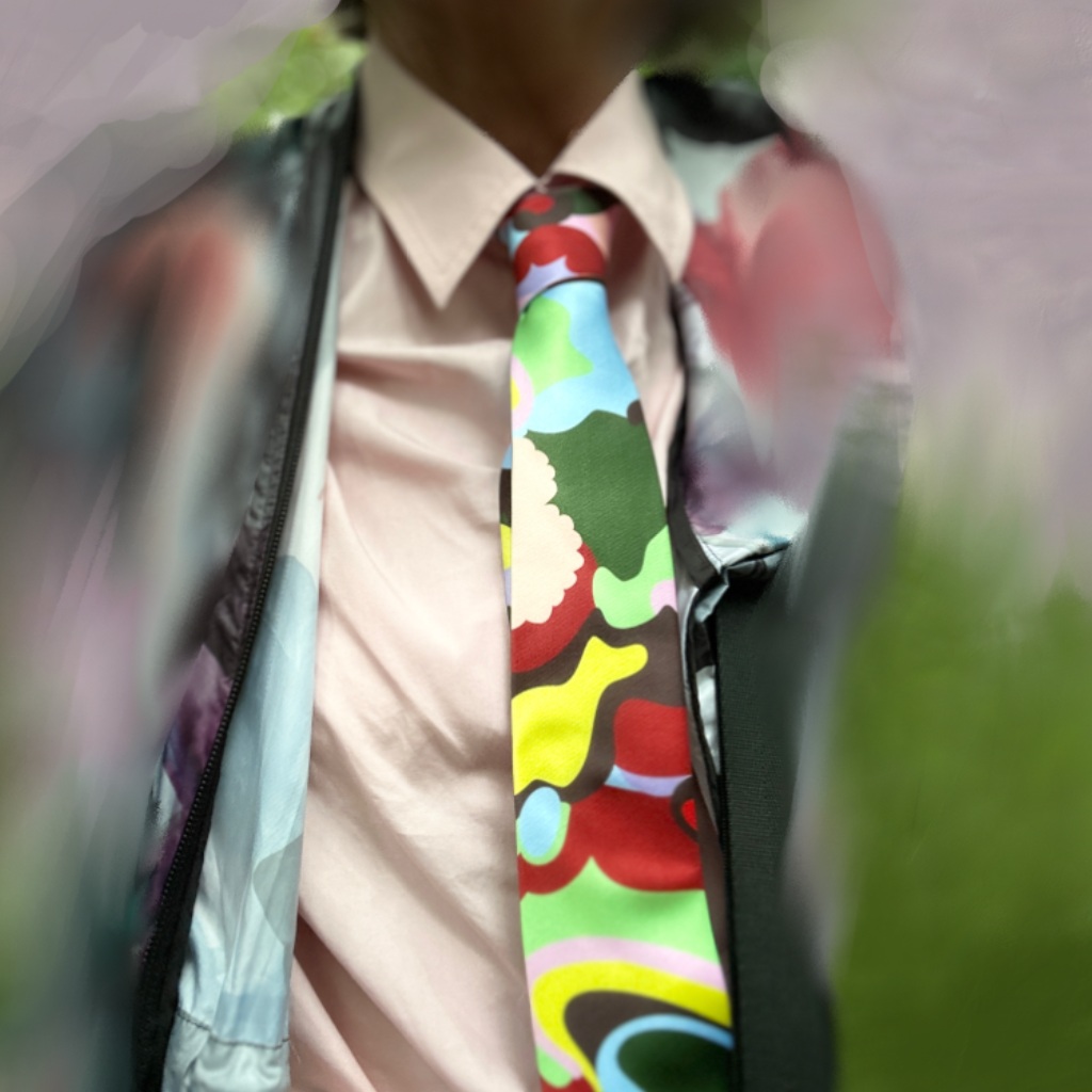 Digital Acid Skinny Tie